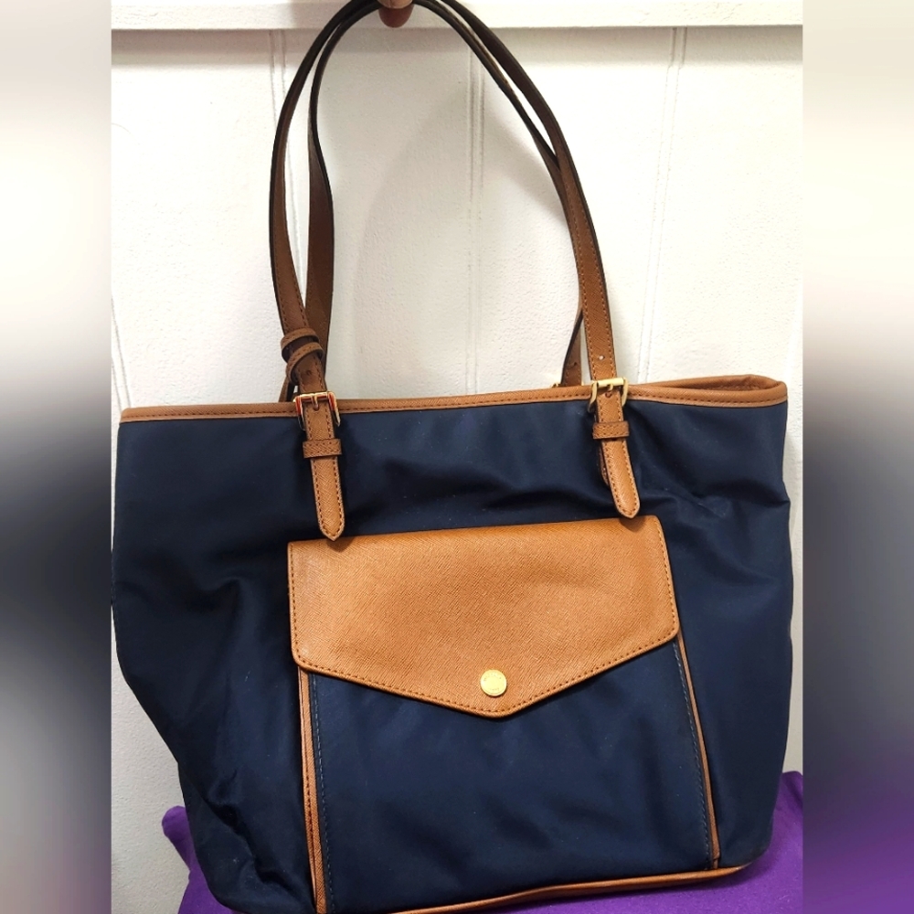 Michael Kors Tote Navy Blue Nylon